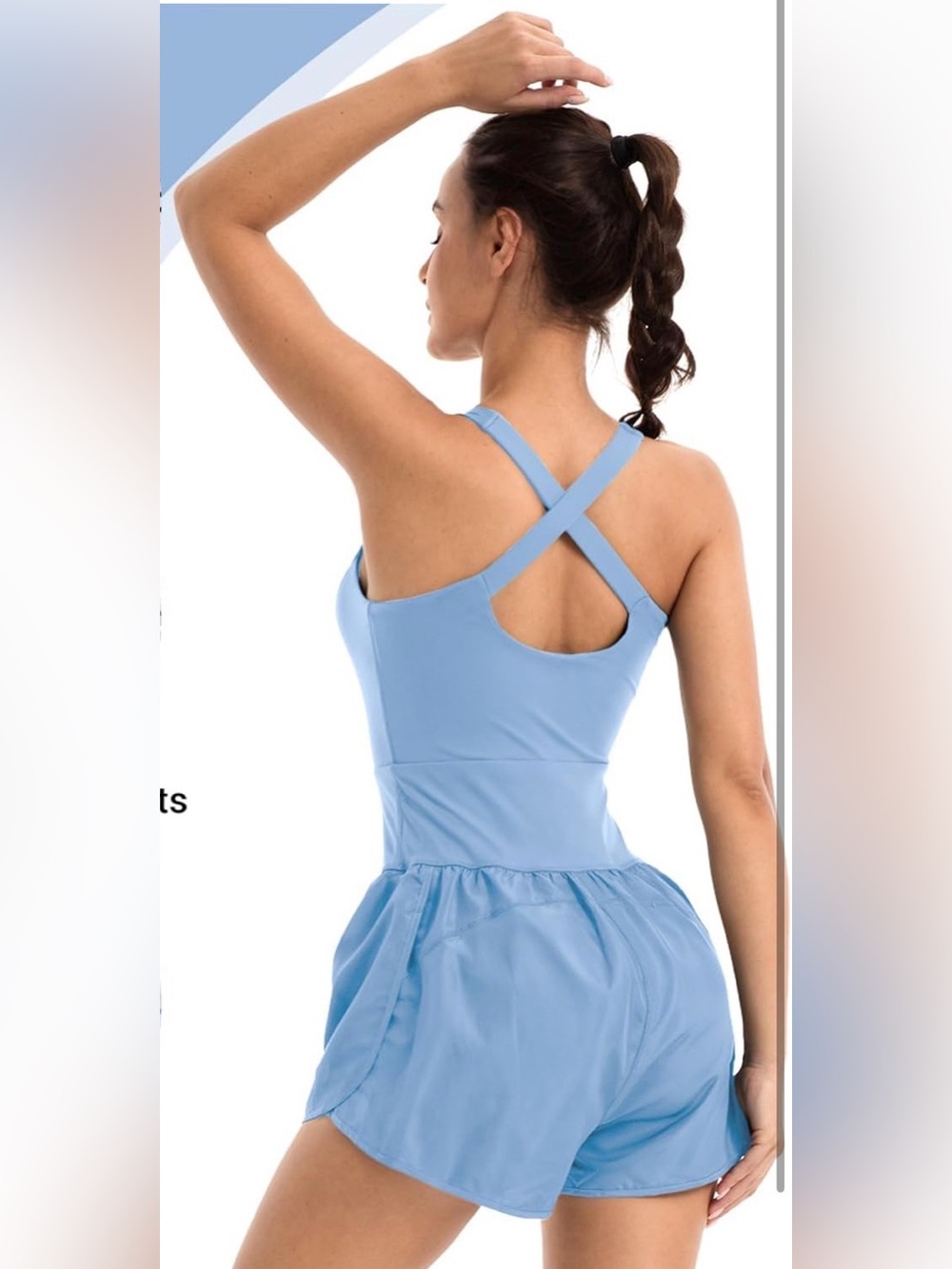 NWOT Sky Blue Sleeveless Cutout Romper, M